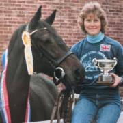 International endurance horse rider Liz Finney with her beloved Show Girl II after the European Championships