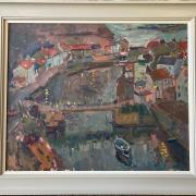 Andrew Farmer ROI, Staithes Nocturn, oil on panel, signed verso 66.5 x 81.5cm, (framed size 83 x 98cm) £3,500