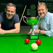 Tatton’s Ian McHale and Ian Snelson, winners of the Knutsford and District Amateur Snooker League Bert Astles Memorial Pairs