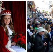 May Day Queen Amelie McGill Anglin is crowned as a record crowd fill the streets of Knutsford