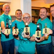 Knutsford Beer Festival team, from left, Colin Kemshead, Andrew Malloy, David Morgan, Paul Langley, Kevin Jardine and Mike Braun
