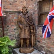 The statue of King Canute at the Knutsford Heritage Centre