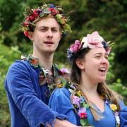Oberon and Titania in a scene from A Midsummer Night's Dream being performed by Chapterhouse Theatre Company