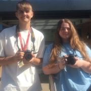 Student photographers Sam Lord and Lillie-Mae Bessant
