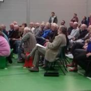 Campaigner John Finnan hosts a public meeting over plans to build 225 homes on Longridge nature reserve