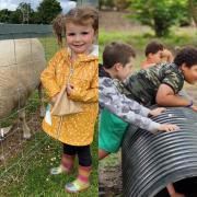Farm animals and forest school can be found at CAFT