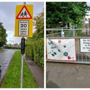 Police warn parents to park safely when dropping children off at school, following a near miss at Bexton Primary School