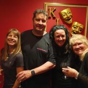 From left, Di Healey, Richard Badger, Andi Orton and Suzy Bardon, celebrate after winning a trio of awards