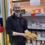 Richard Silverman, head butcher at The Lambing Shed with his chip shop curry sausages