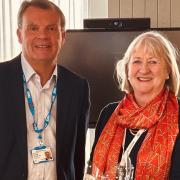 Dr Peter Madden and Aislinn O'Dwyer, chair of East Cheshire NHS Trust