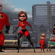 Mr Incredible (voiced by Craig T Nelson), Elastigirl (Holly Hunter), Dash (Huck Milner), Jack-Jack (Eli Fucile) and Violet (Sarah Vowell)