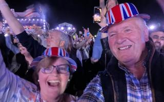 Bidlea Dairy farmers Jill and Ray Brown at the coronation concert in Windsor Castle